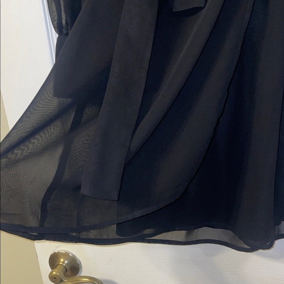 Elegant NEW with tags Express Black Long Sleeve Dress - Picture 5 of 9